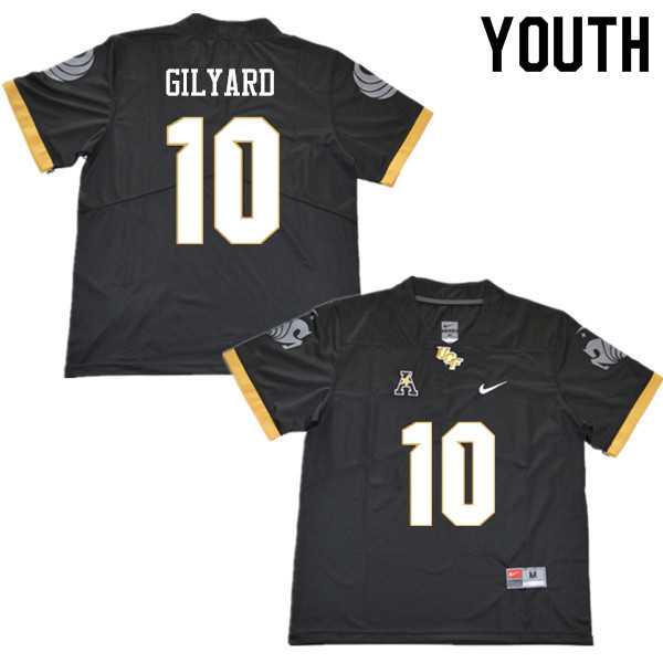 Youth #10 Eriq Gilyard UCF Knights College Football Jerseys Sale-Black